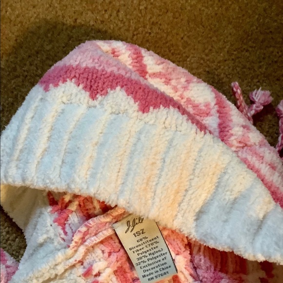 COPY - J Jill Beanie Hat & Mitten Set Pink One Size New - Picture 4 of 5